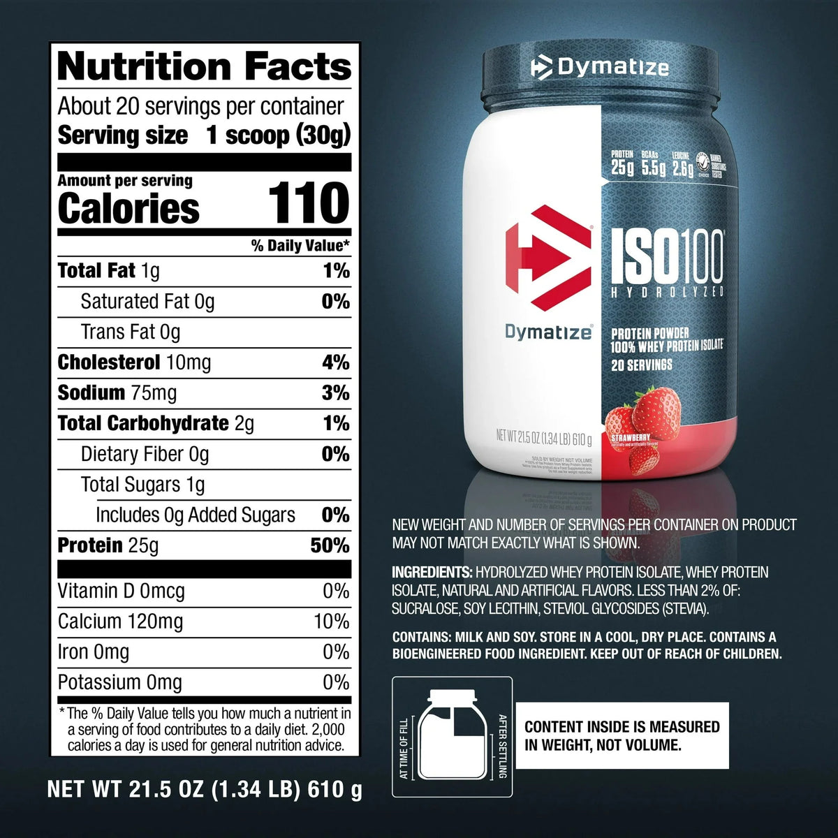 Dymatize ISO 100 Hydrolized Protein Powder