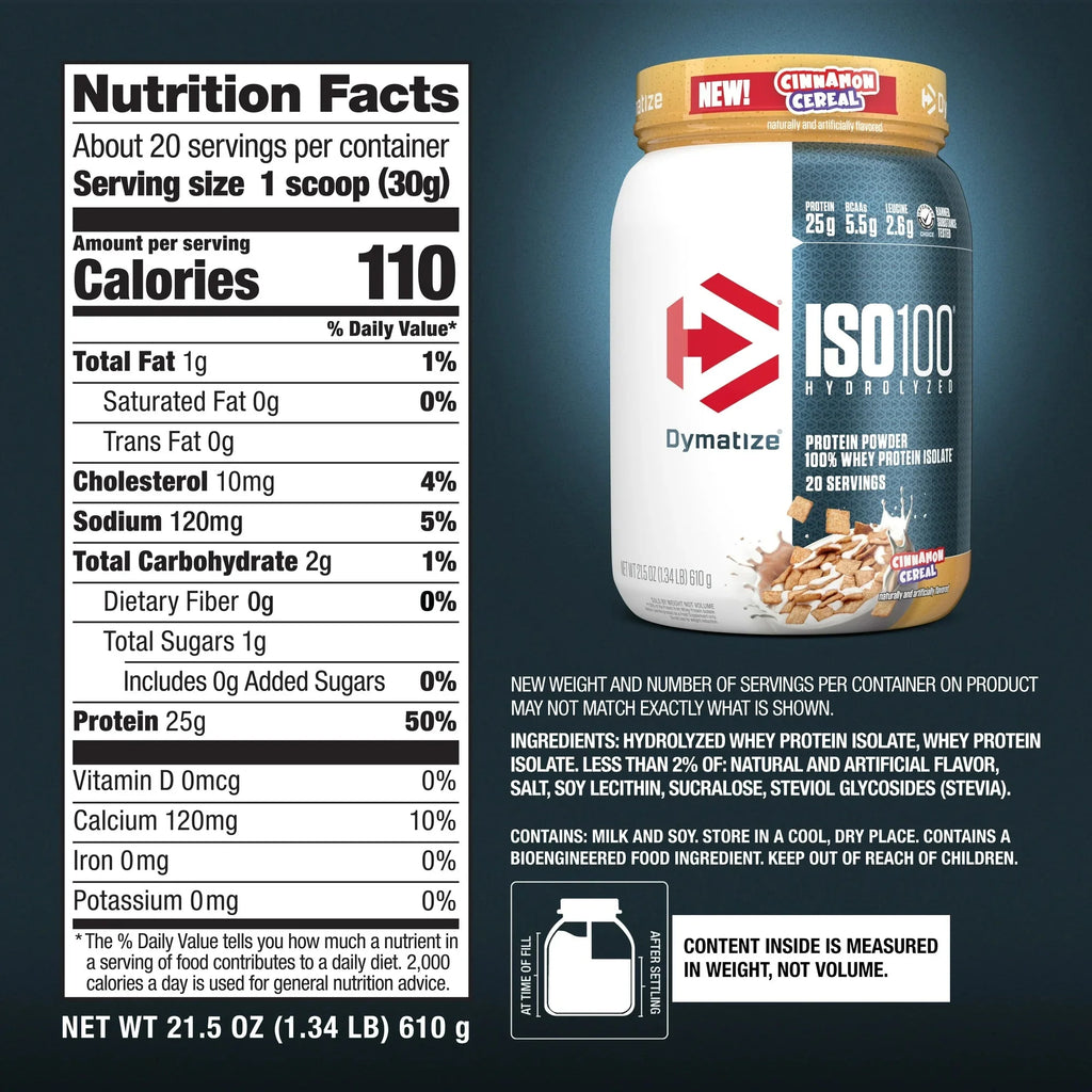 Dymatize ISO 100 Hydrolized Protein Powder